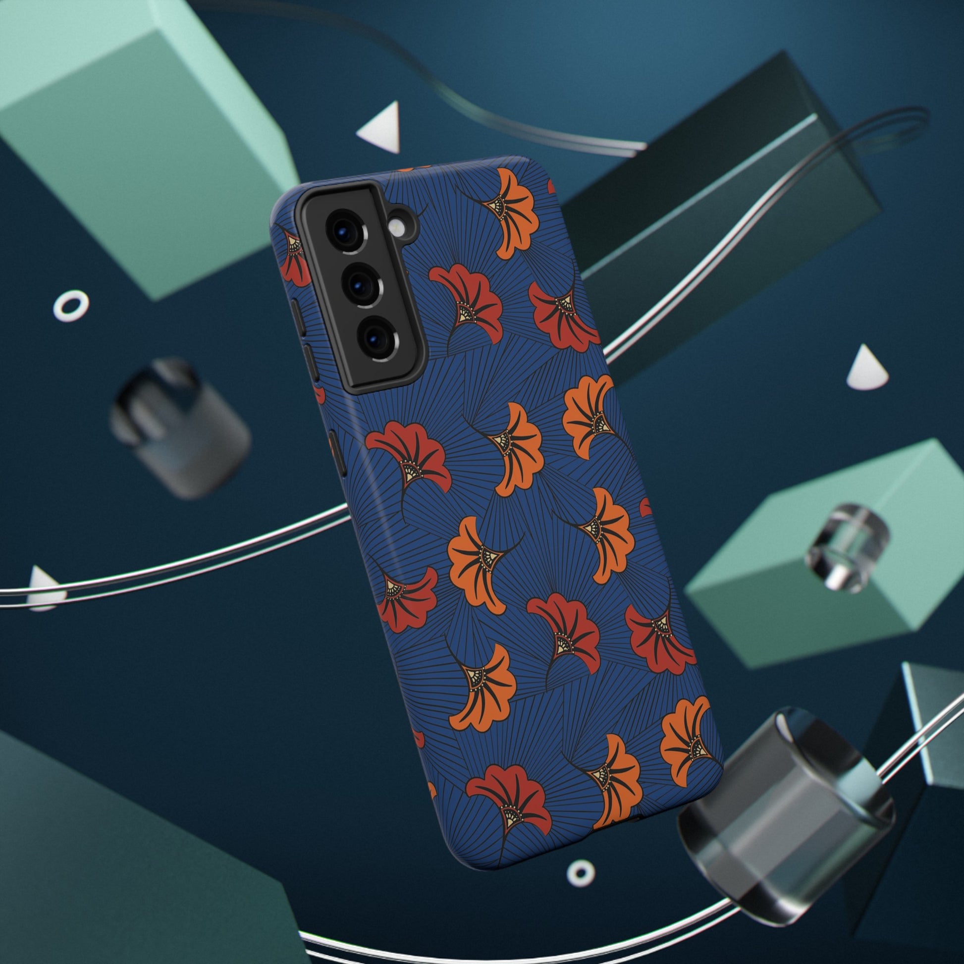 African Ankara Print Impact-Resistant Phone Case - Wedding Flowers - Pounded Yam Productions