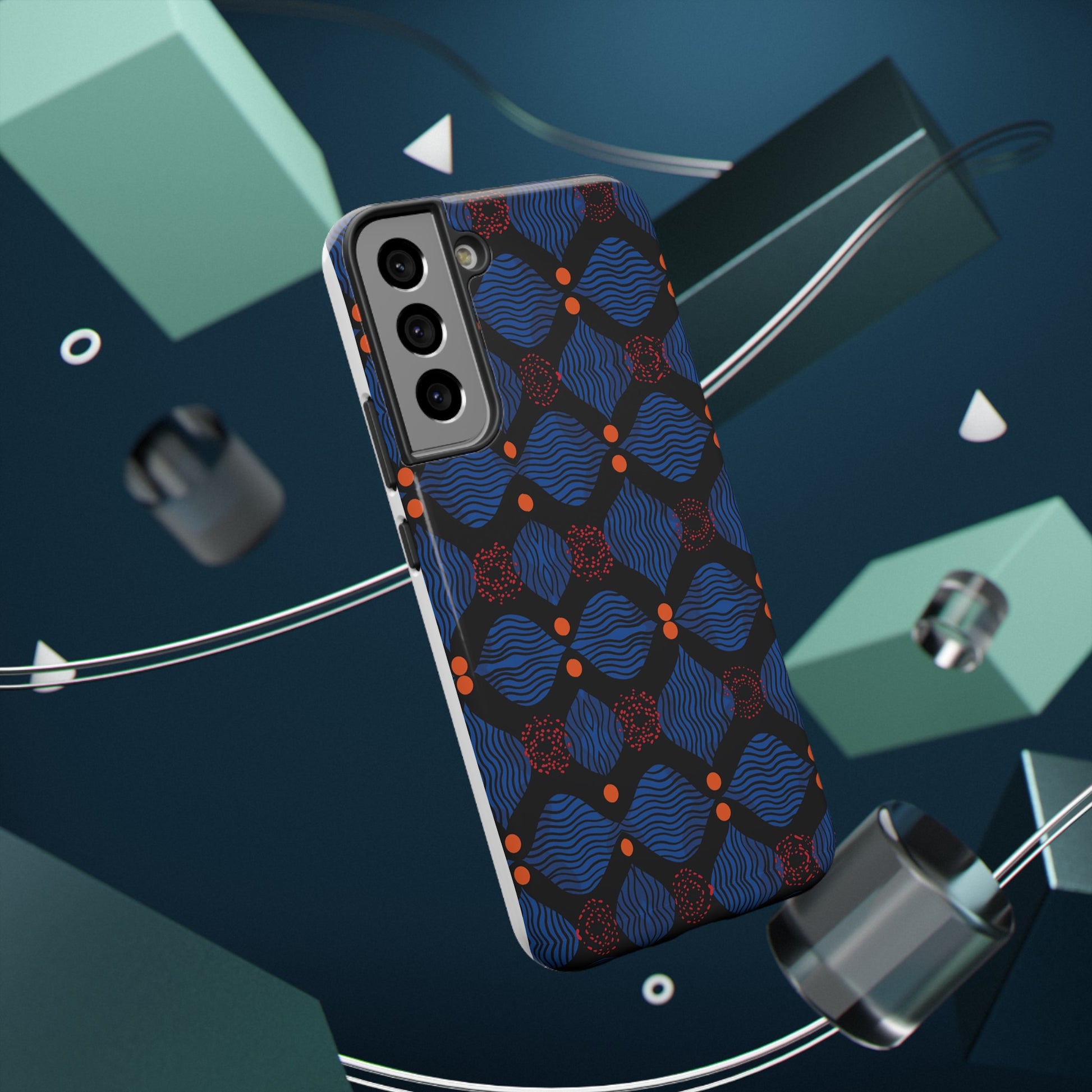 African Ankara Print Impact-Resistant Phone Case - X - Pounded Yam Productions