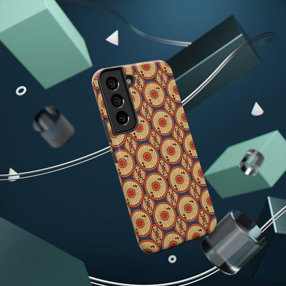 African Ankara Print Impact-Resistant Phone Case - Circles - Pounded Yam Productions