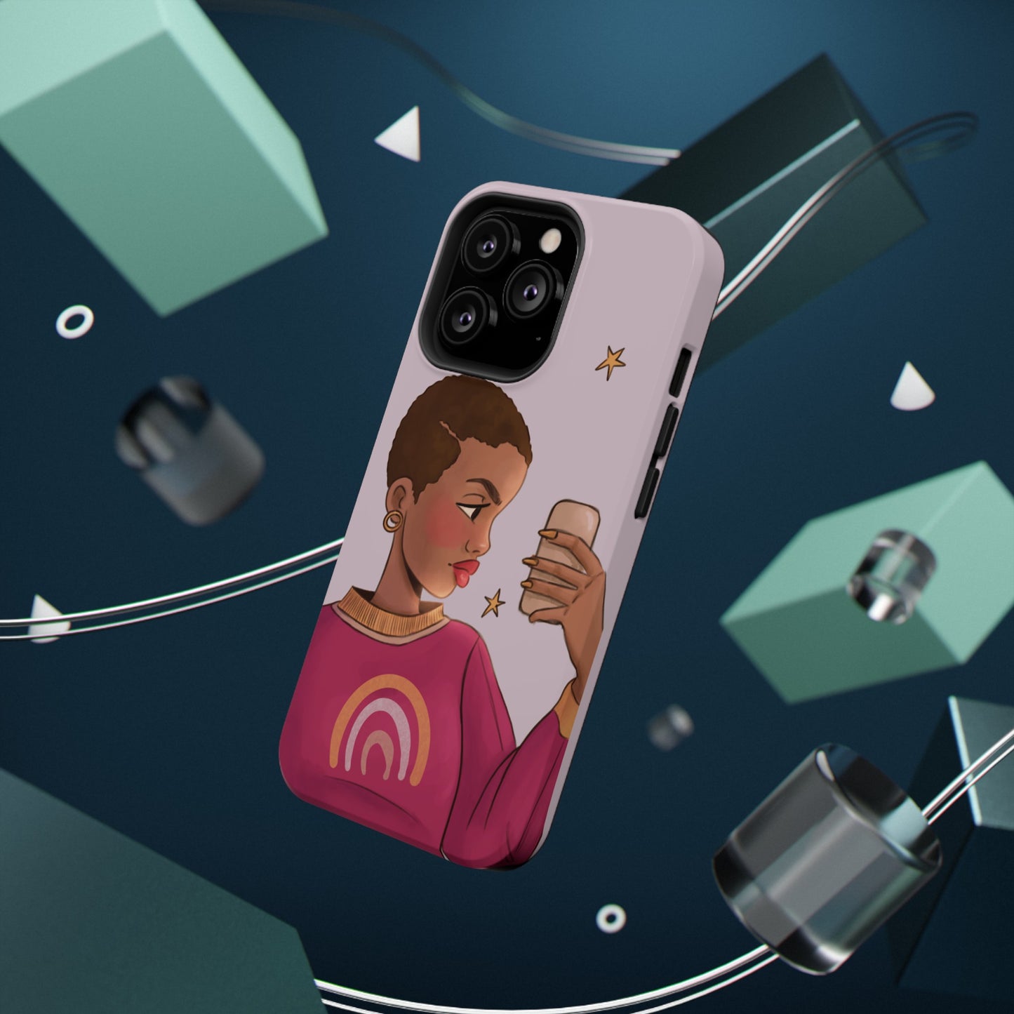 Black Girl Selfie Impact-Resistant Phone Cases