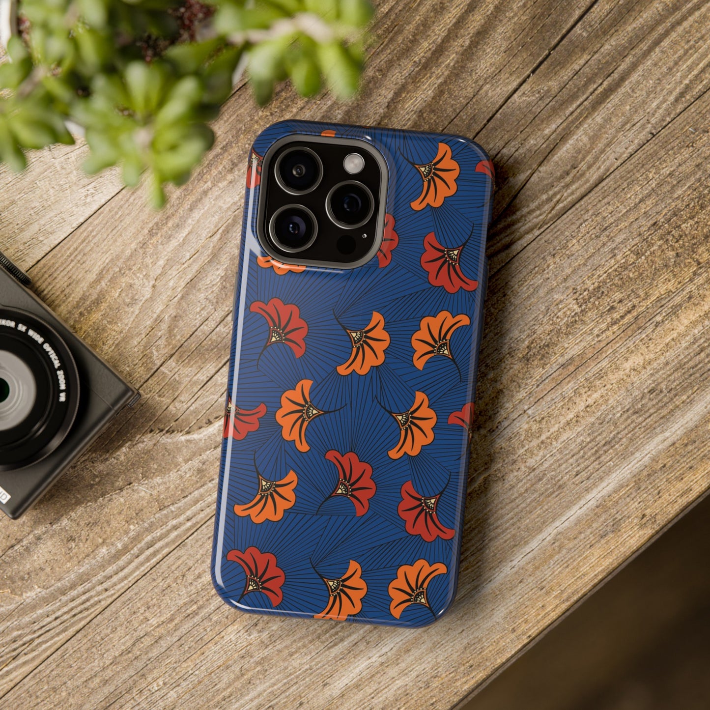 African Ankara Print Impact-Resistant Phone Case - Wedding Flowers