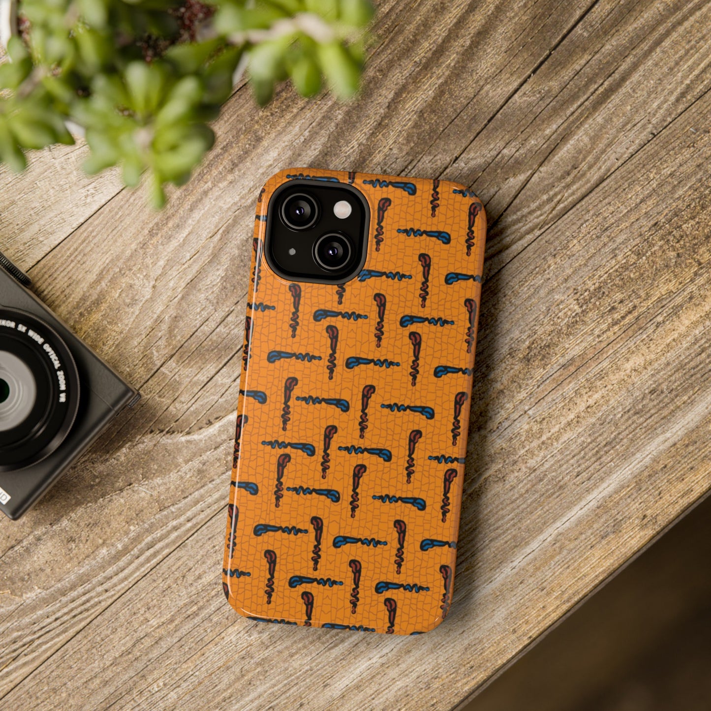 African Ankara Print Impact-Resistant Phone Case - Walking Sticks