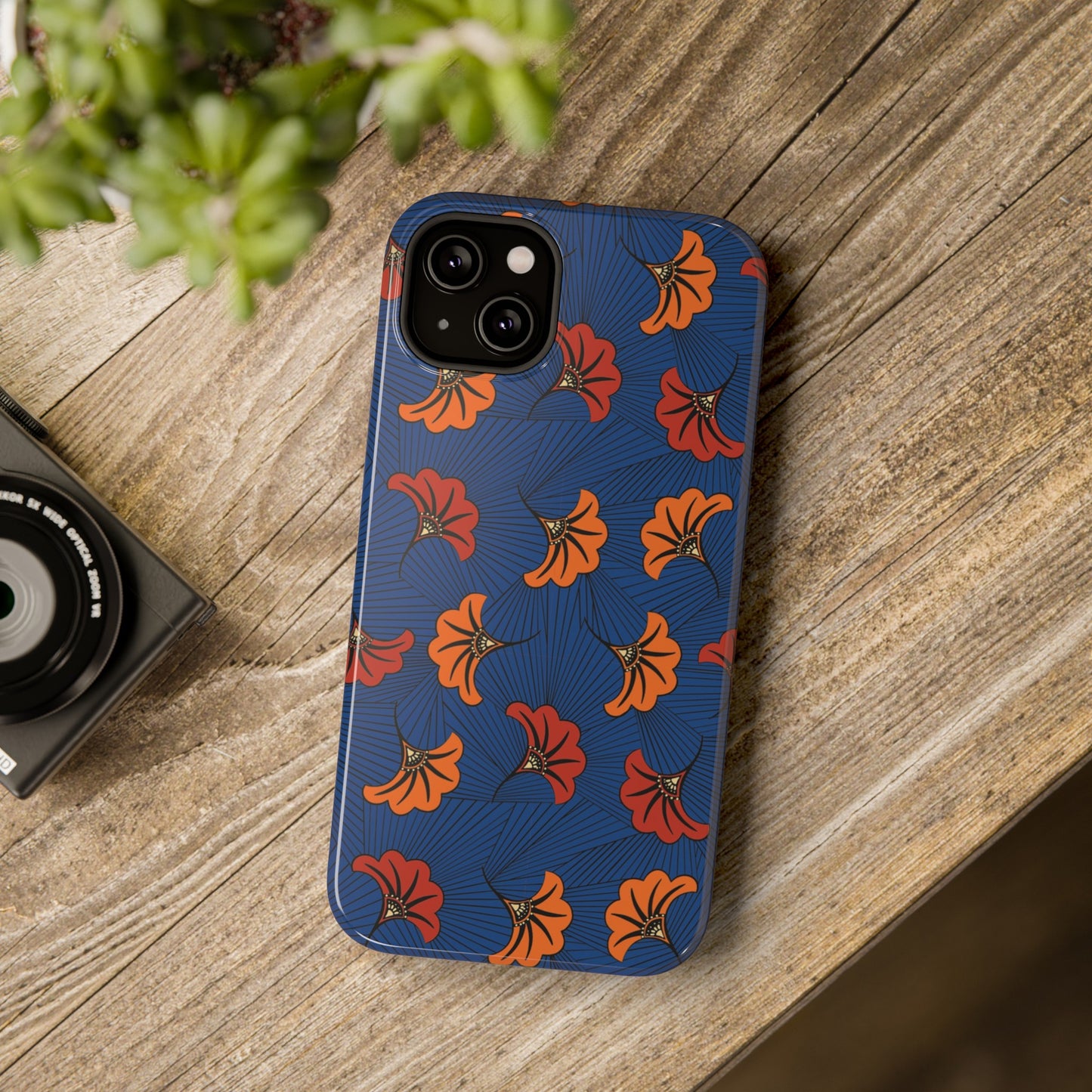 African Ankara Print Impact-Resistant Phone Case - Wedding Flowers