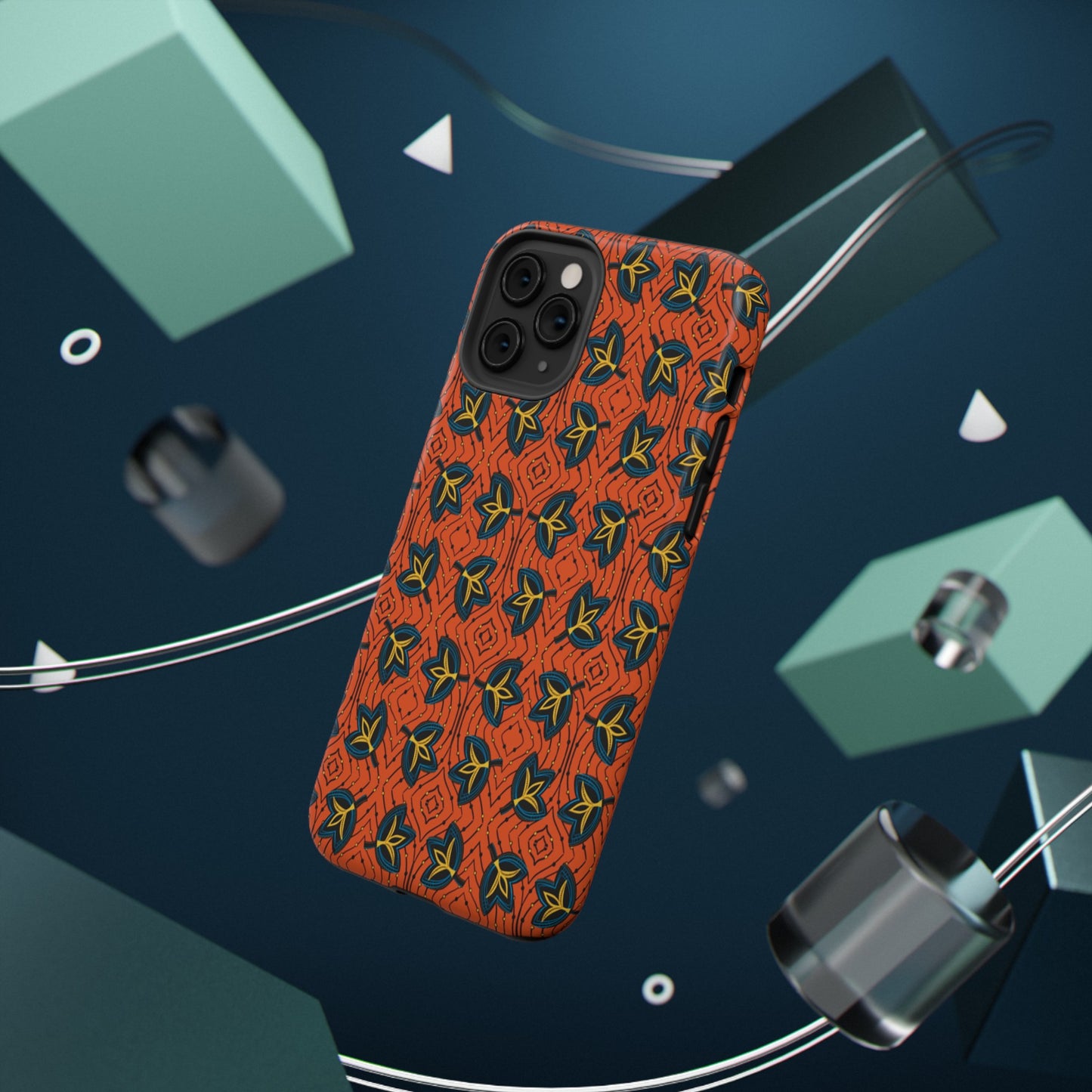 African Ankara Print Impact-Resistant Phone Case - Fans