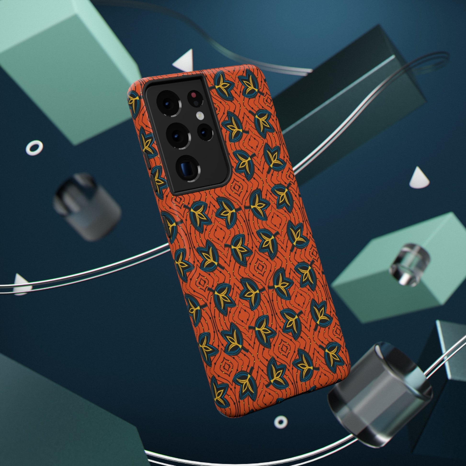 African Ankara Print Impact-Resistant Phone Case - Fans - Pounded Yam Productions