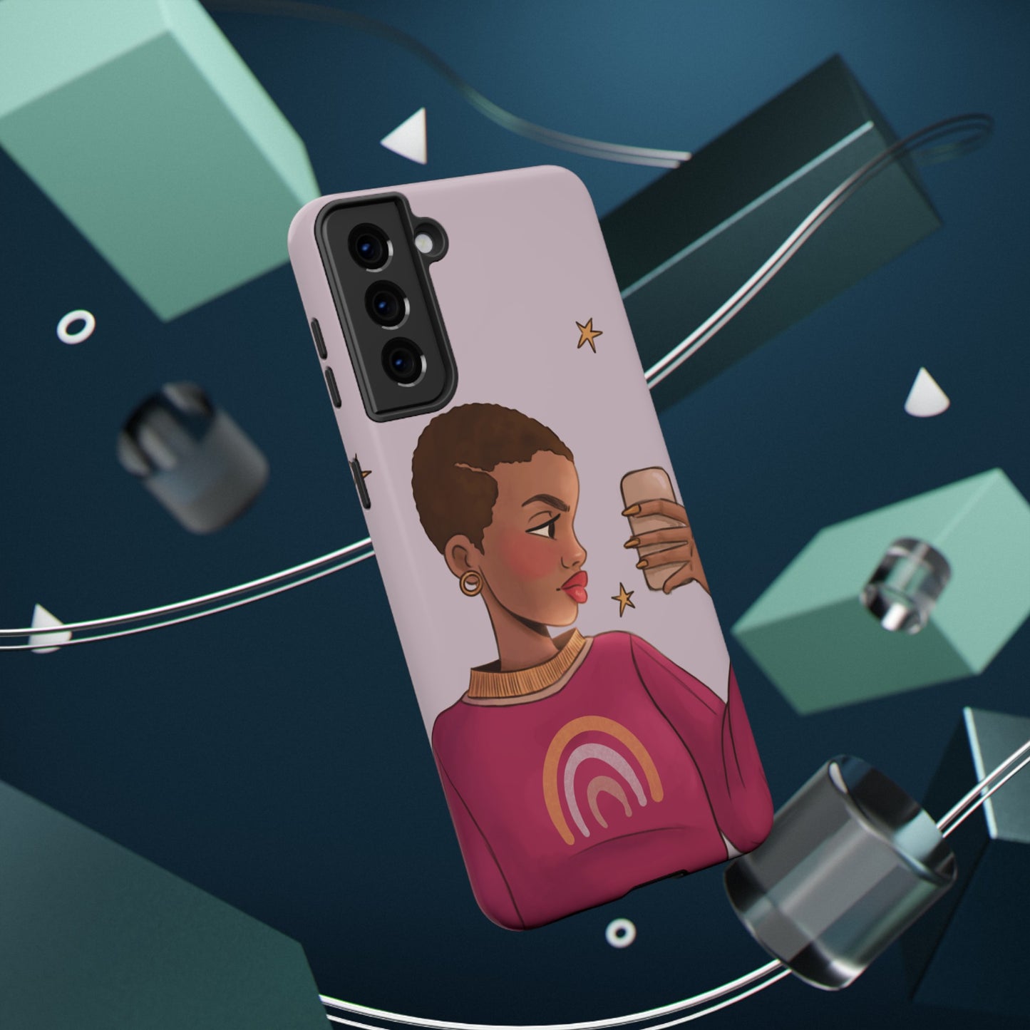 Black Girl Selfie Impact-Resistant Phone Cases