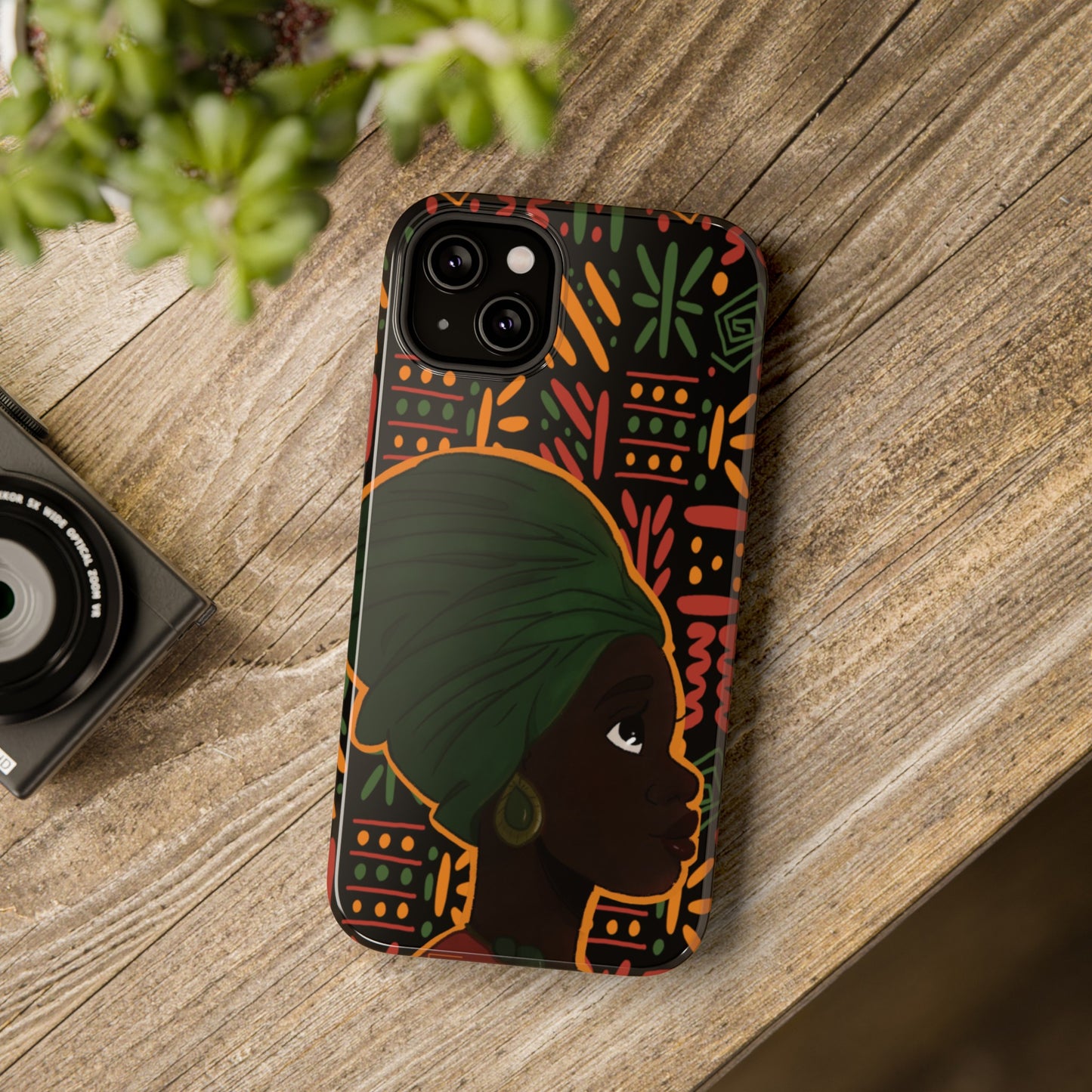 African American Woman in Profile Impact-Resistant Phone Case