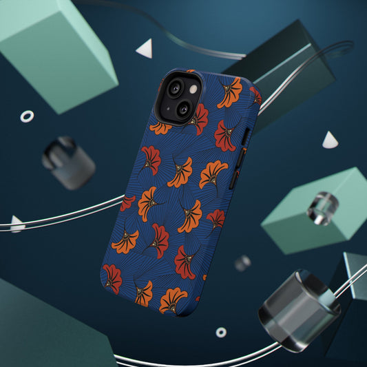 African Ankara Print Impact-Resistant Phone Case - Wedding Flowers - Pounded Yam Productions