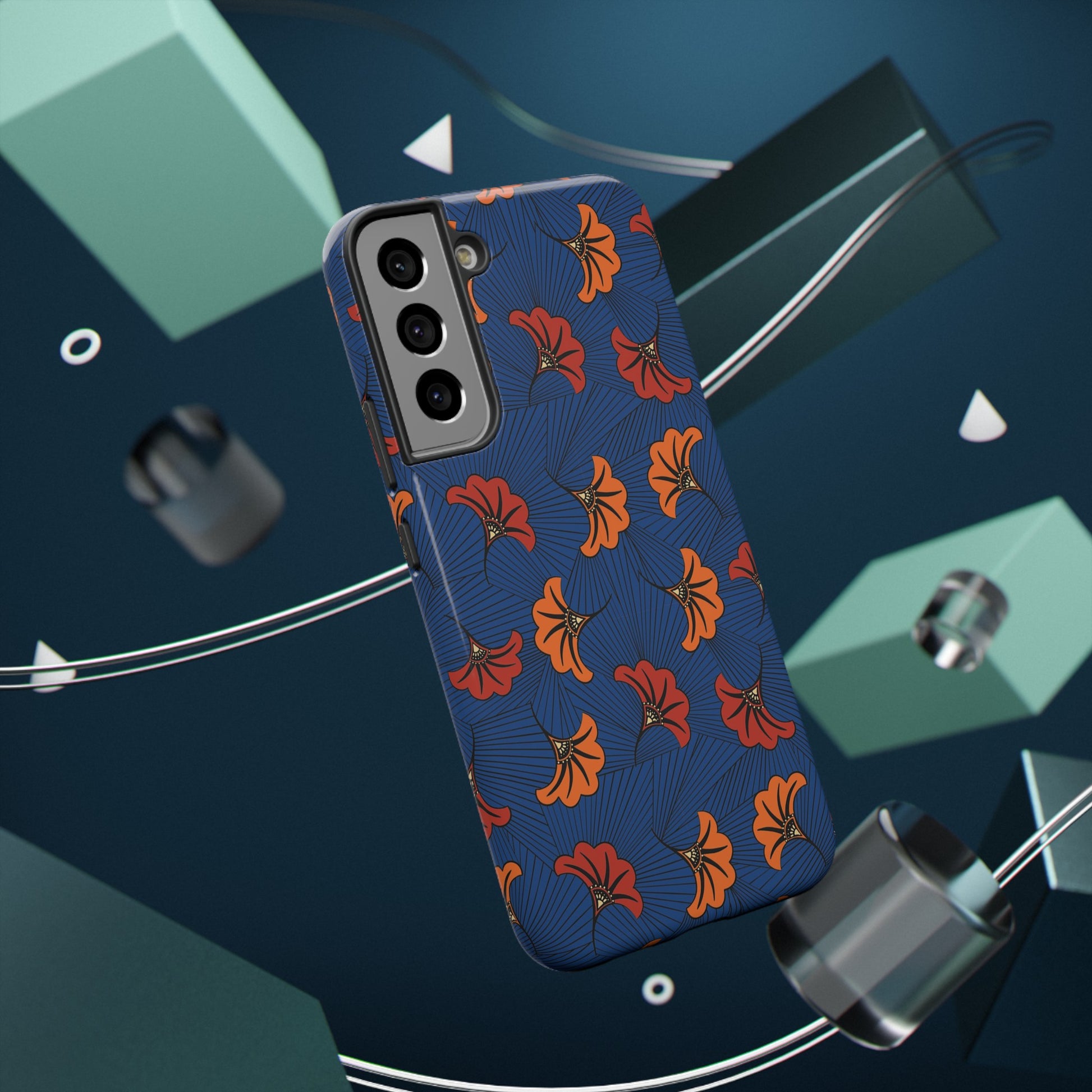 African Ankara Print Impact-Resistant Phone Case - Wedding Flowers - Pounded Yam Productions