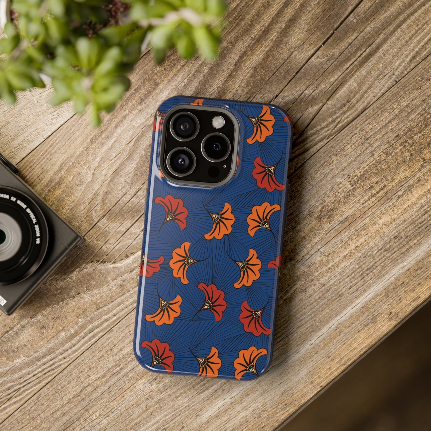 African Ankara Print Impact-Resistant Phone Case - Wedding Flowers