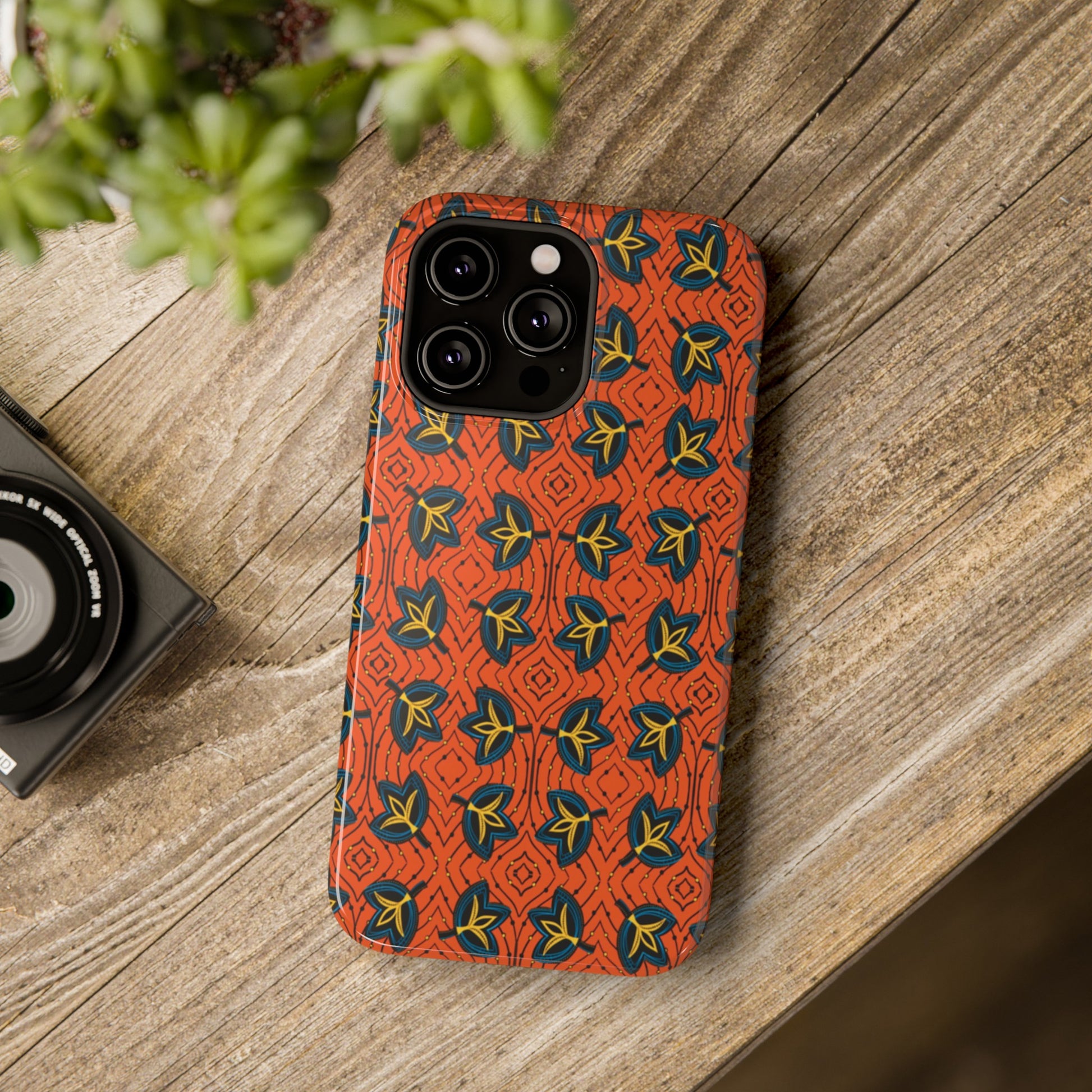African Ankara Print Impact-Resistant Phone Case - Fans - Pounded Yam Productions