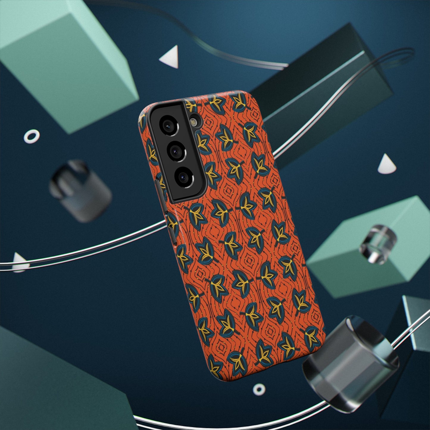 African Ankara Print Impact-Resistant Phone Case - Fans