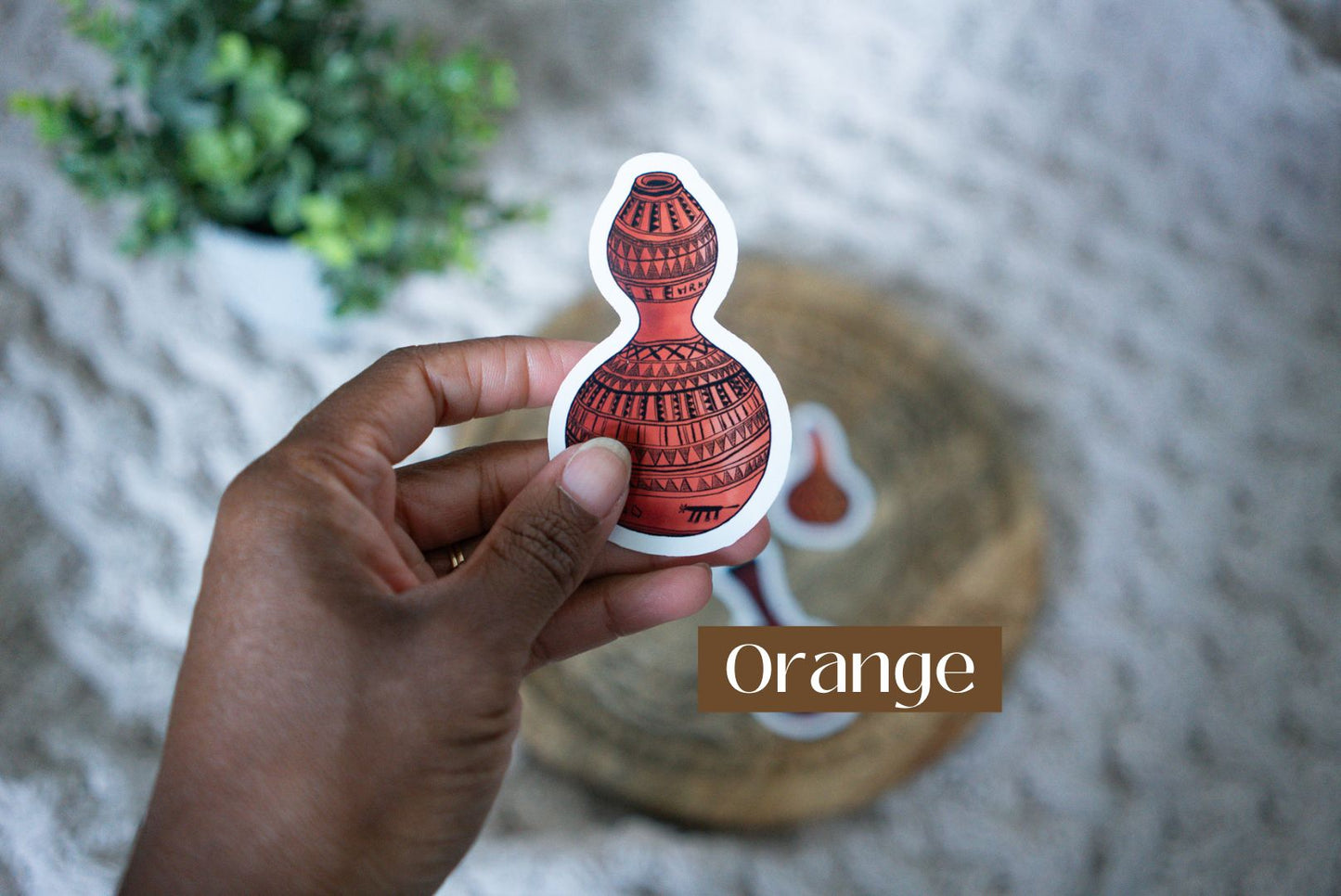 African Calabash Die Cut Stickers