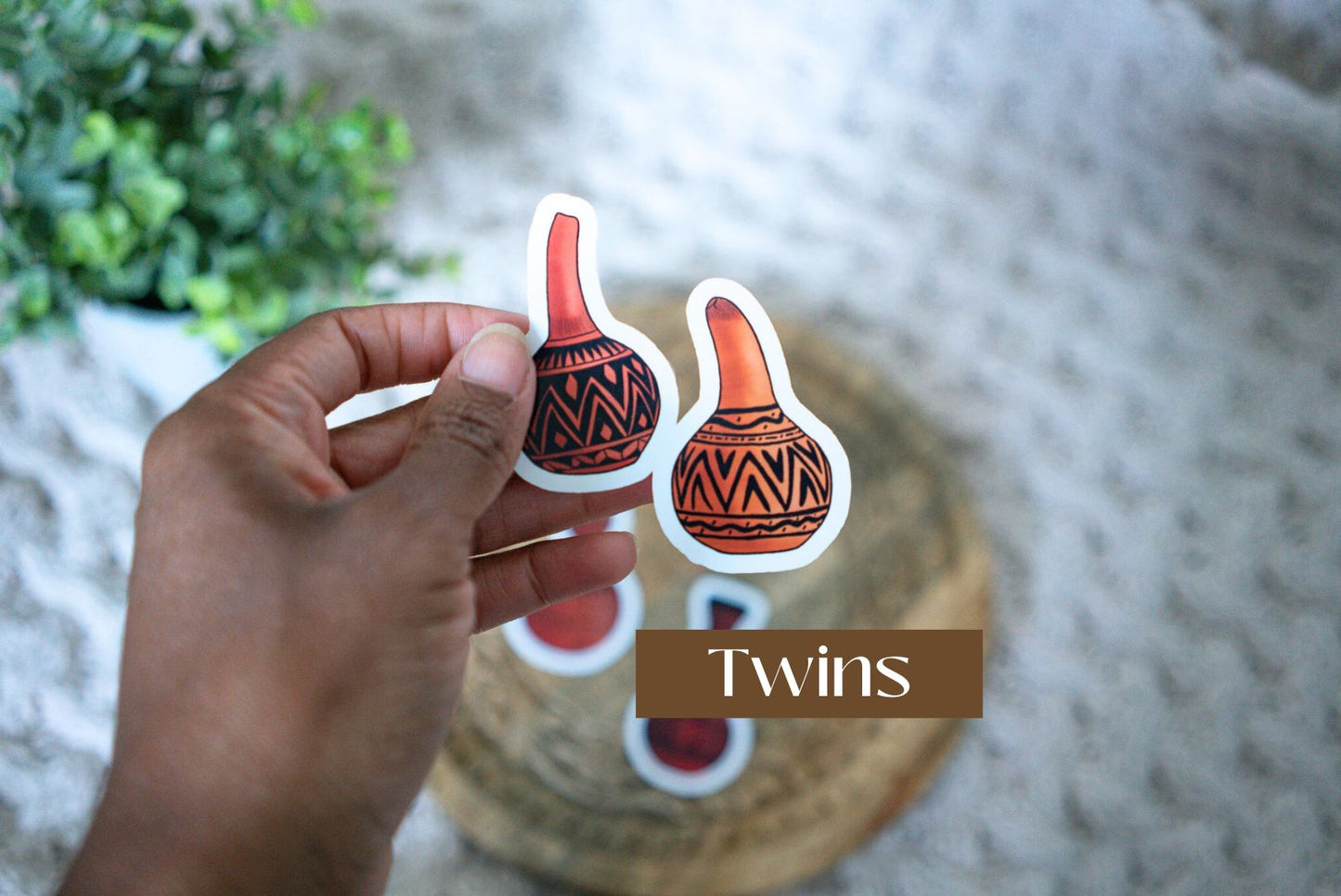 African Calabash Die Cut Stickers