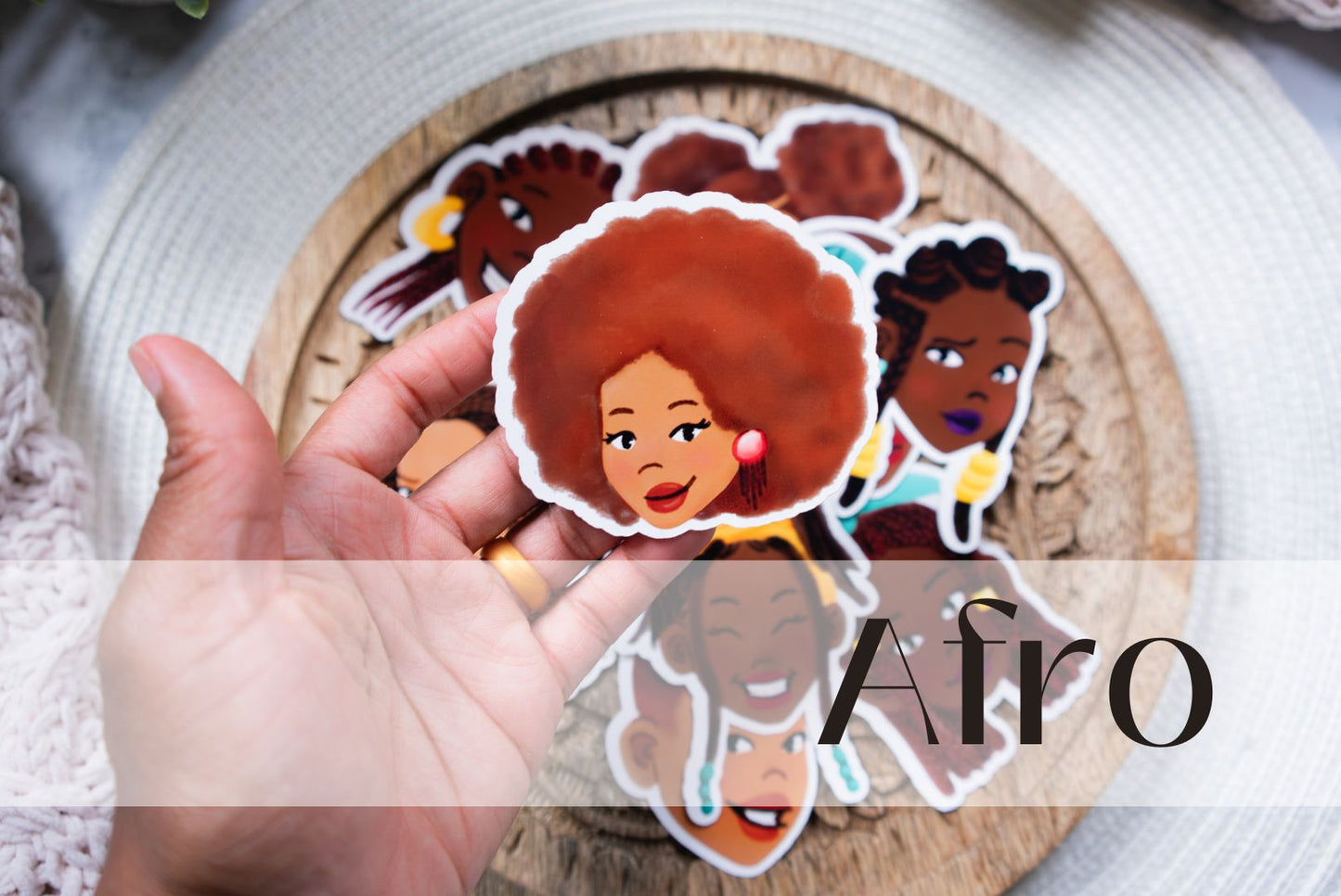 Black Girl Black Hair Die Cut Stickers