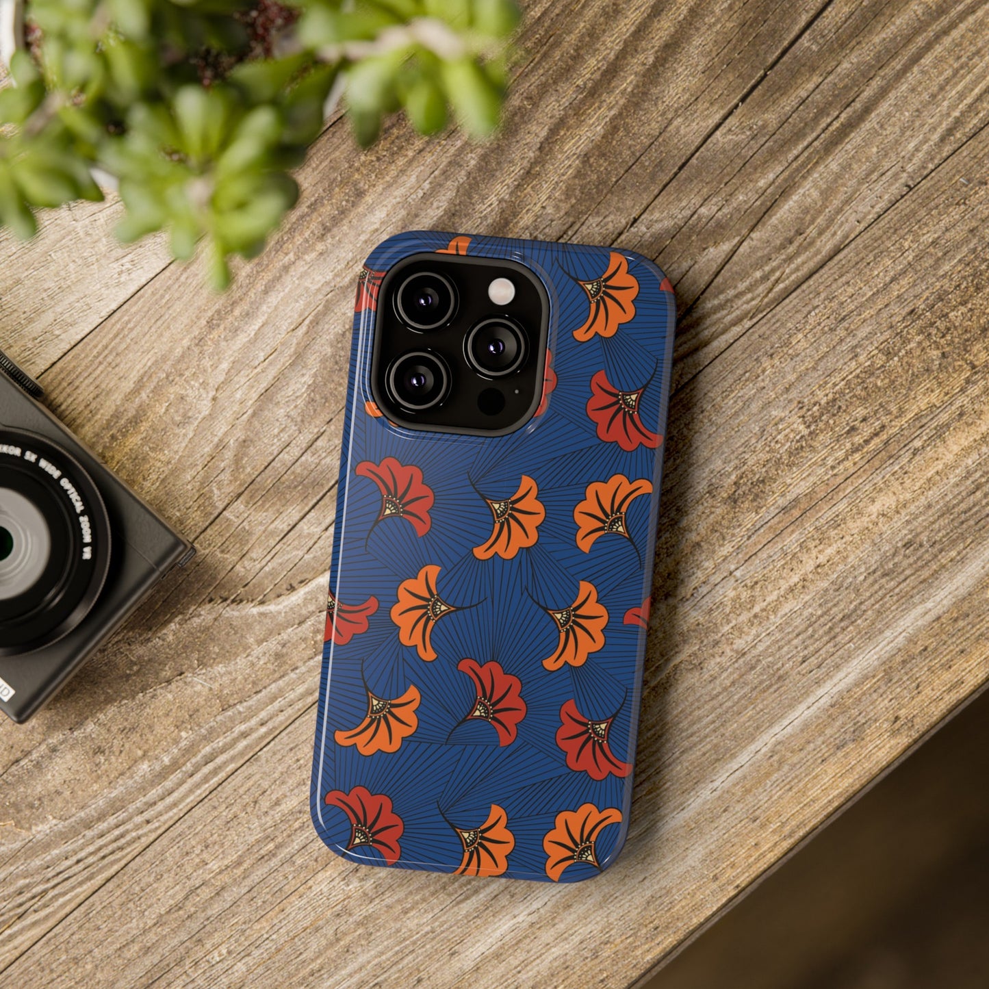 African Ankara Print Impact-Resistant Phone Case - Wedding Flowers