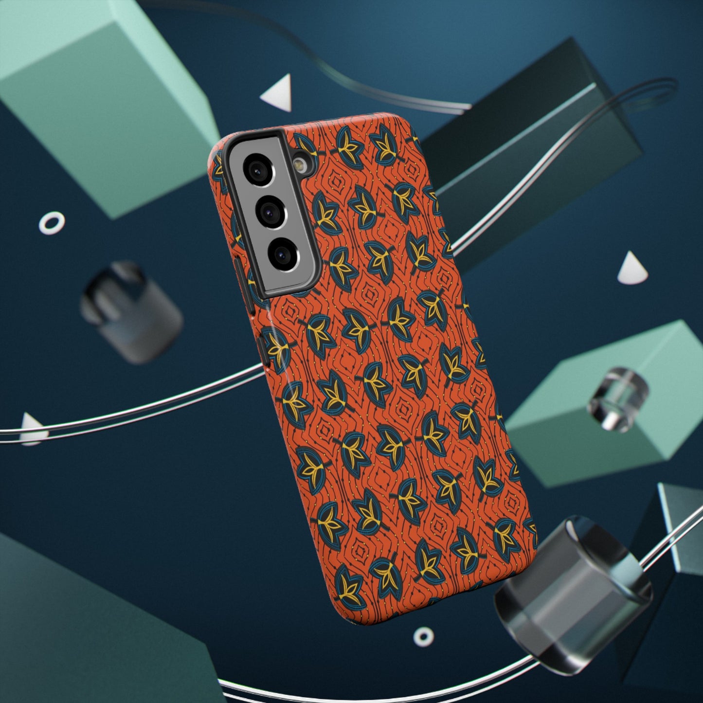 African Ankara Print Impact-Resistant Phone Case - Fans