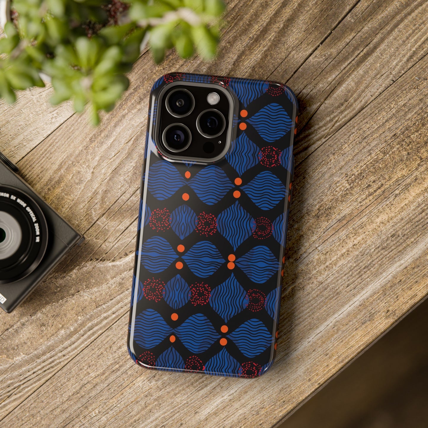 African Ankara Print Impact-Resistant Phone Case - X