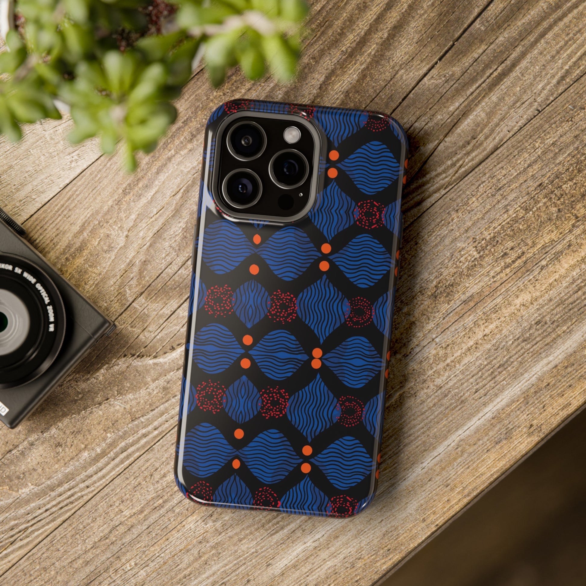 African Ankara Print Impact-Resistant Phone Case - X - Pounded Yam Productions
