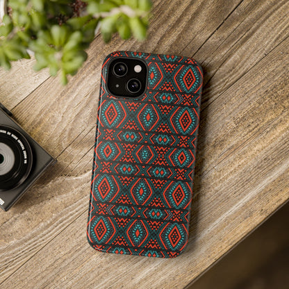 African Ankara Print Impact-Resistant Phone Case - Diamonds - Pounded Yam Productions