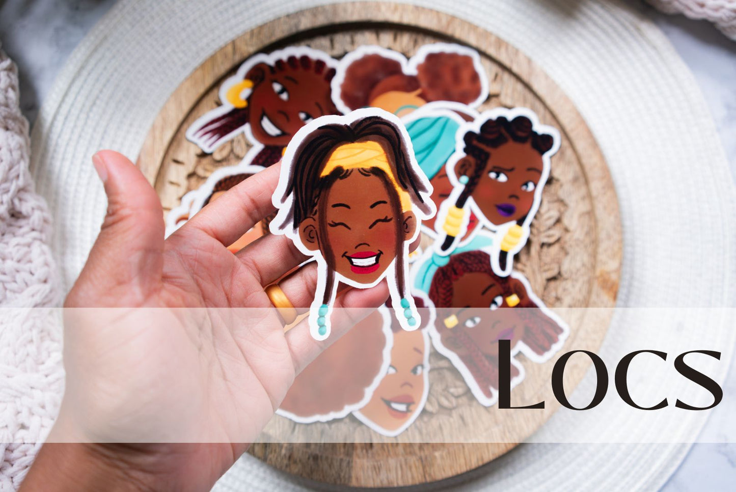 Black Girl Black Hair Die Cut Stickers