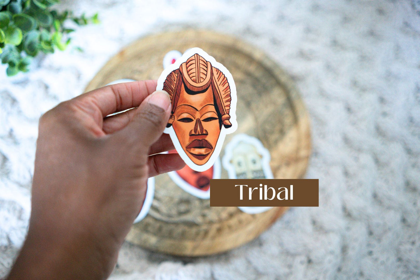 African Masks Die Cut Stickers