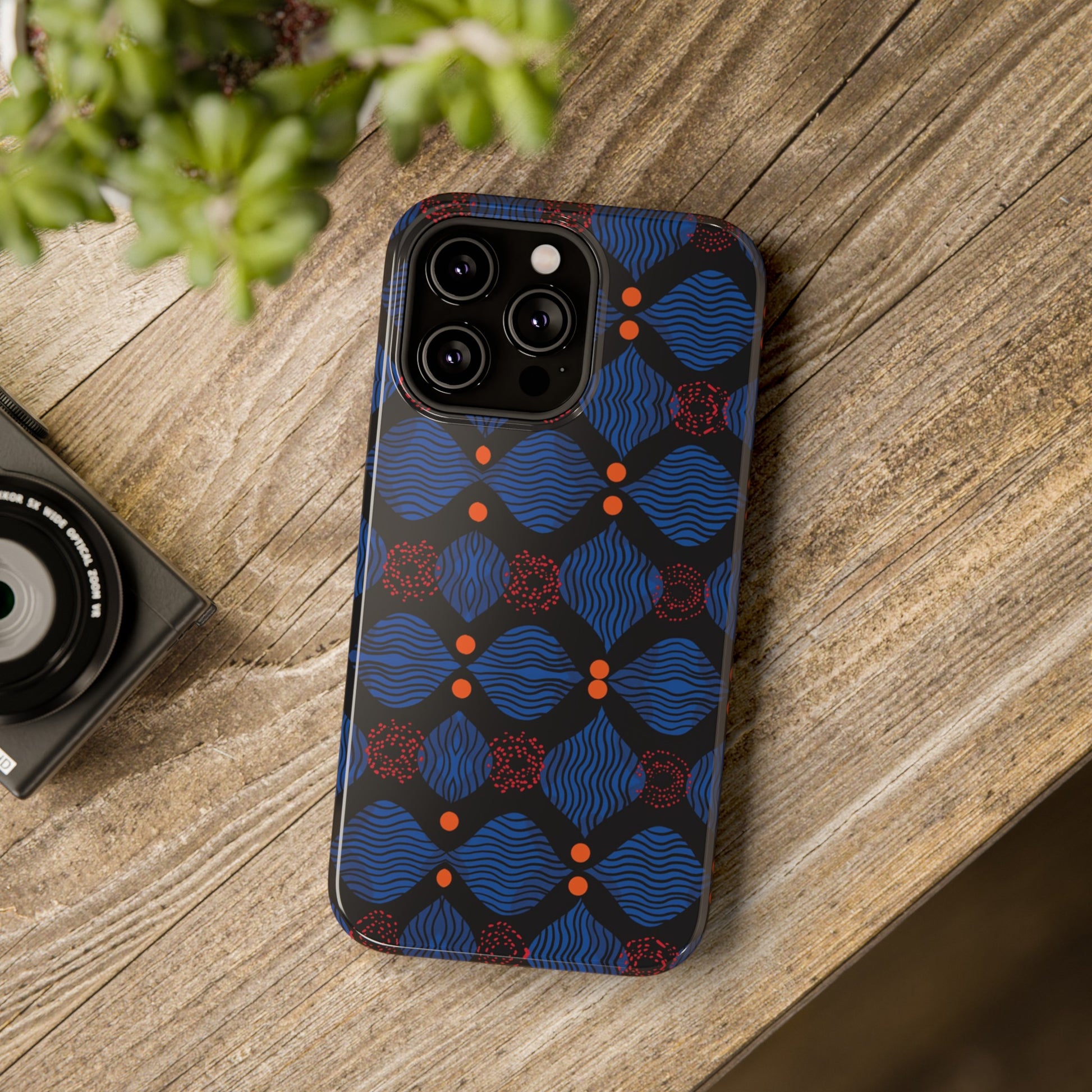 African Ankara Print Impact-Resistant Phone Case - X - Pounded Yam Productions