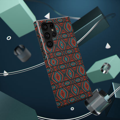 African Ankara Print Impact-Resistant Phone Case - Diamonds - Pounded Yam Productions