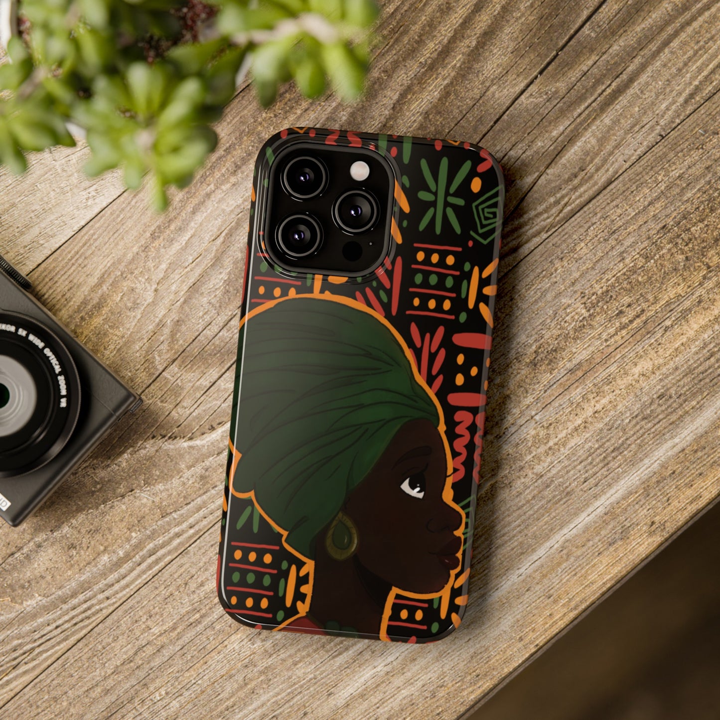 African American Woman in Profile Impact-Resistant Phone Case