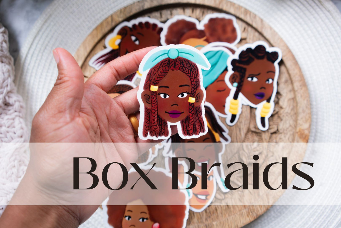 Black Girl Black Hair Die Cut Stickers