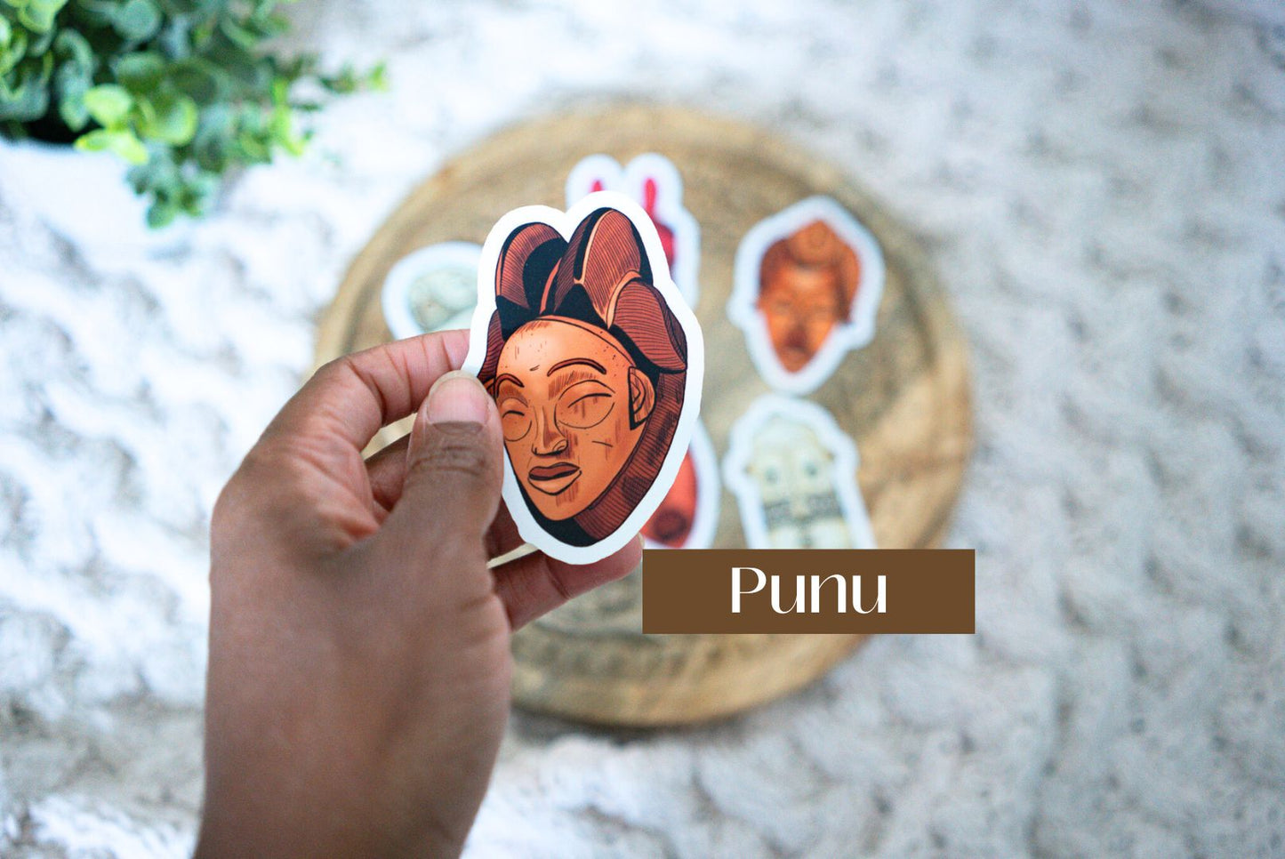 African Masks Die Cut Stickers