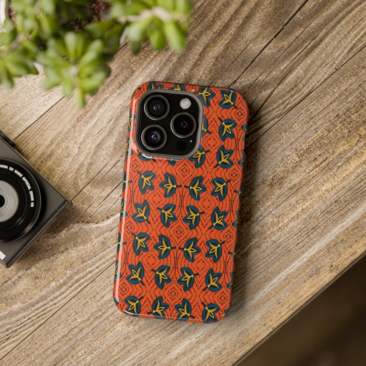 African Ankara Print Impact-Resistant Phone Case - Fans