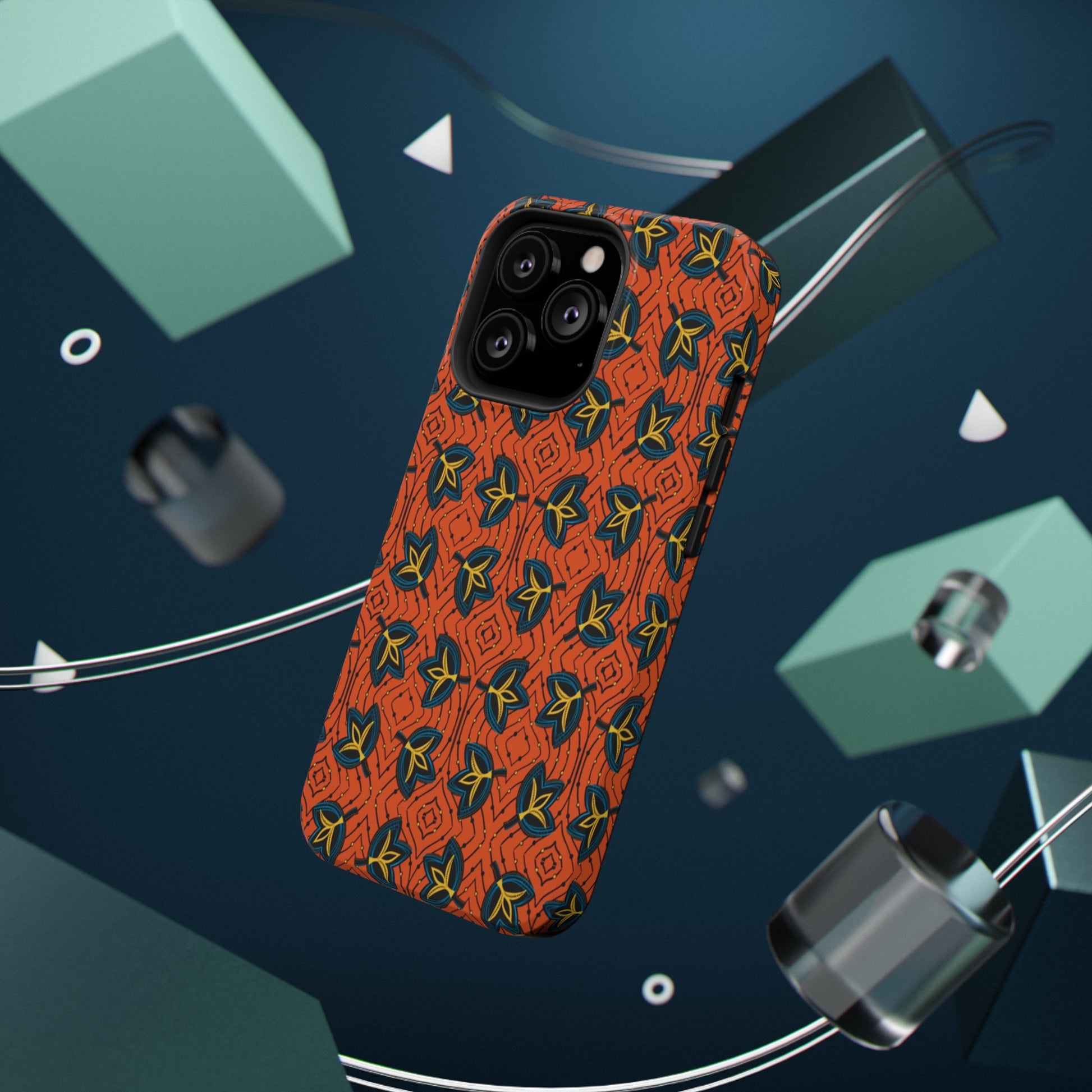 African Ankara Print Impact-Resistant Phone Case - Fans - Pounded Yam Productions