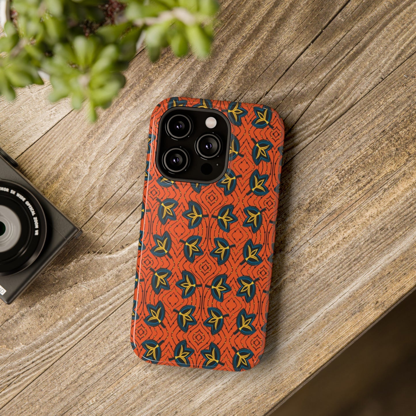 African Ankara Print Impact-Resistant Phone Case - Fans