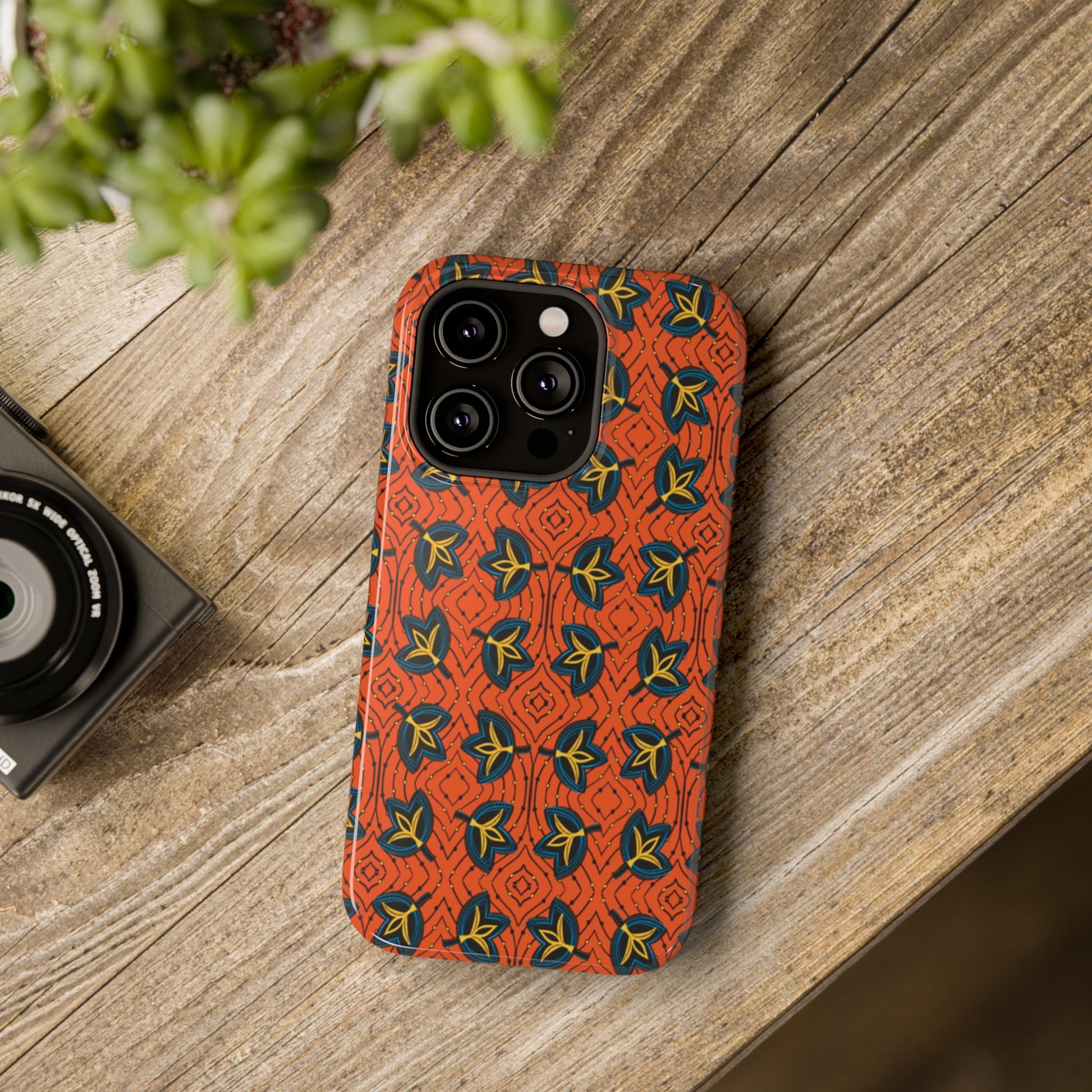African Ankara Print Impact-Resistant Phone Case - Fans - Pounded Yam Productions