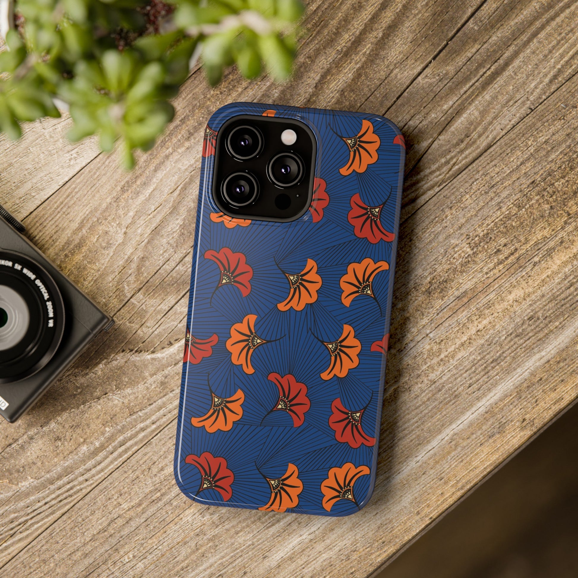 African Ankara Print Impact-Resistant Phone Case - Wedding Flowers - Pounded Yam Productions