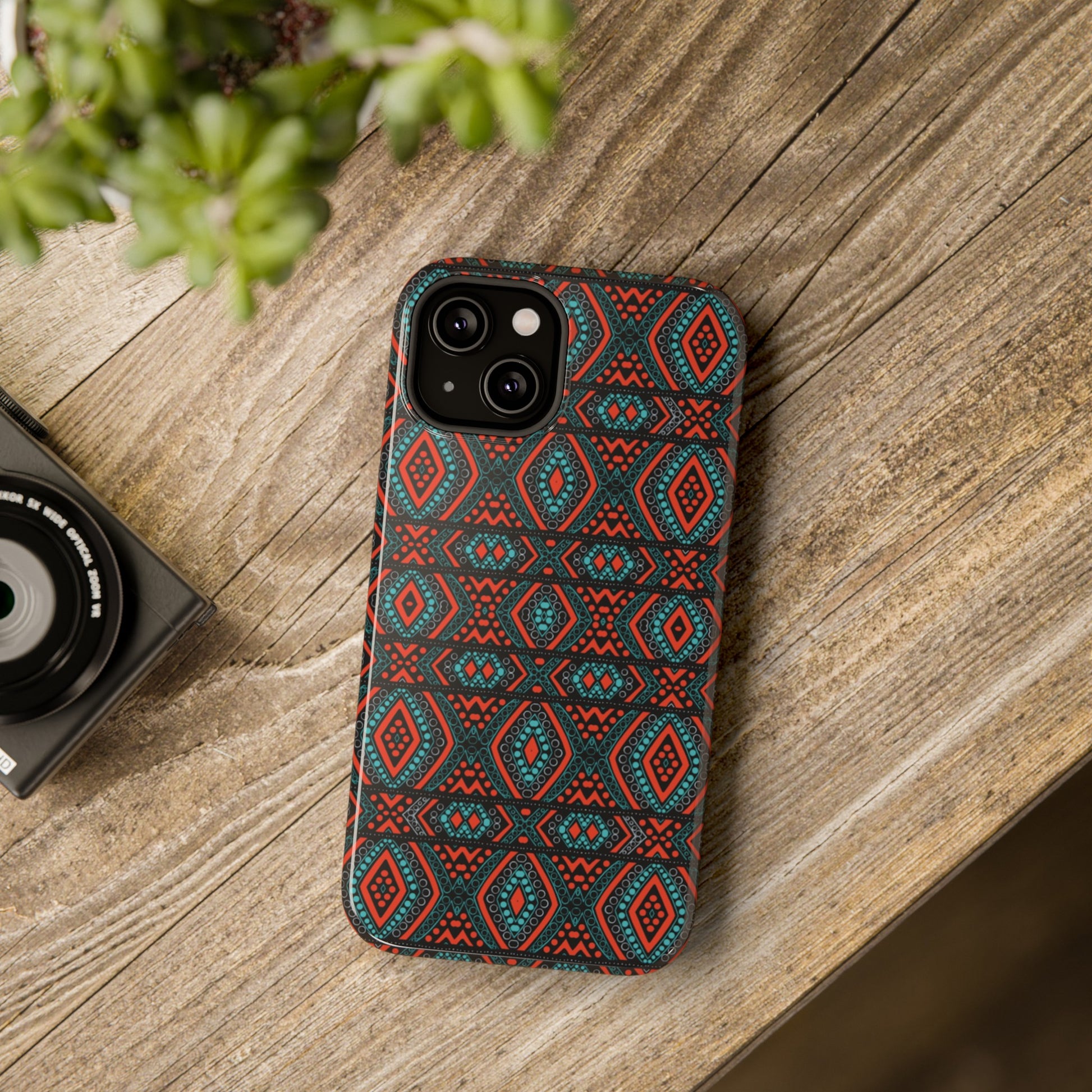 African Ankara Print Impact-Resistant Phone Case - Diamonds - Pounded Yam Productions