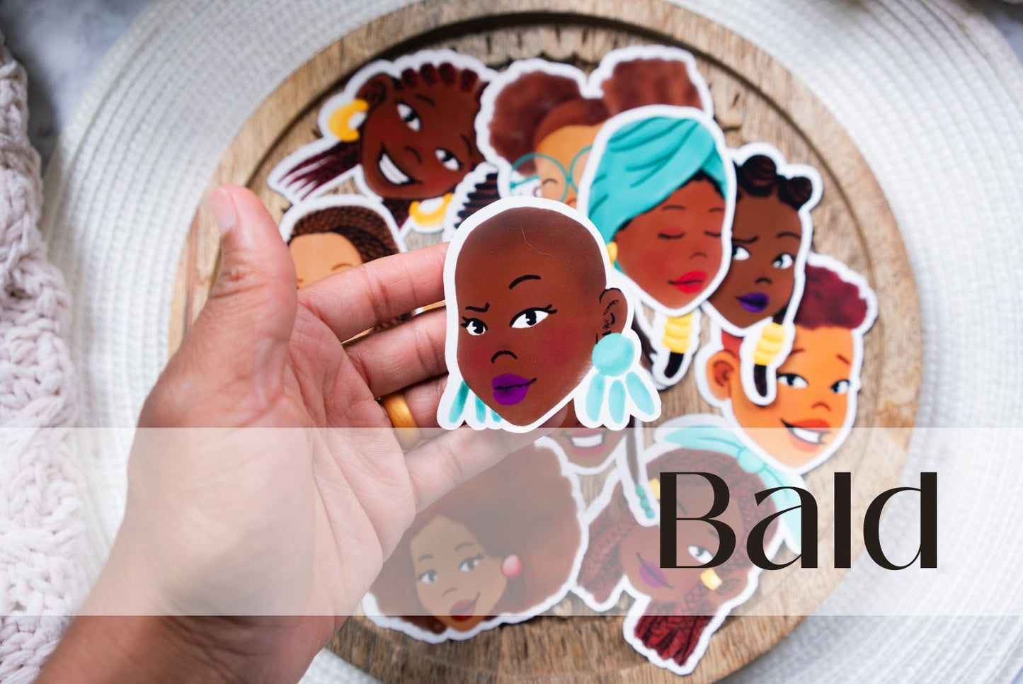 Black Girl Black Hair Die Cut Stickers