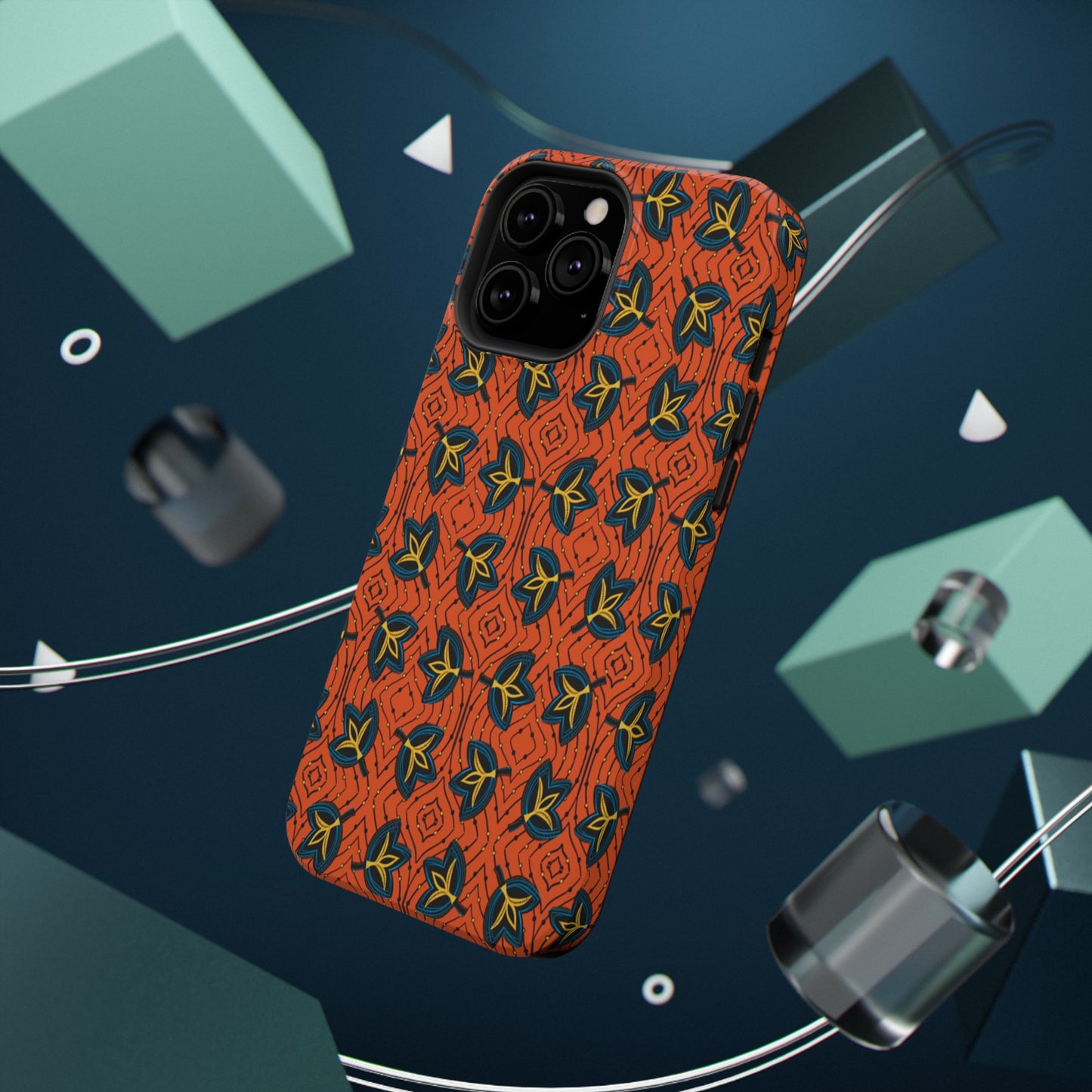 African Ankara Print Impact-Resistant Phone Case - Fans