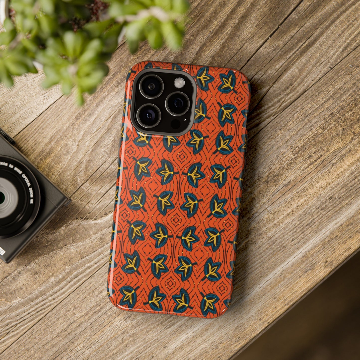 African Ankara Print Impact-Resistant Phone Case - Fans