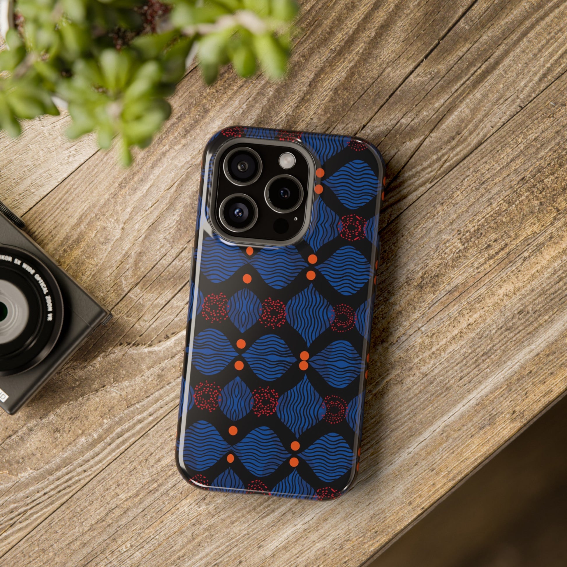 African Ankara Print Impact-Resistant Phone Case - X - Pounded Yam Productions