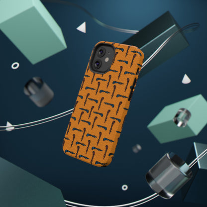 African Ankara Print Impact-Resistant Phone Case - Walking Sticks - Pounded Yam Productions