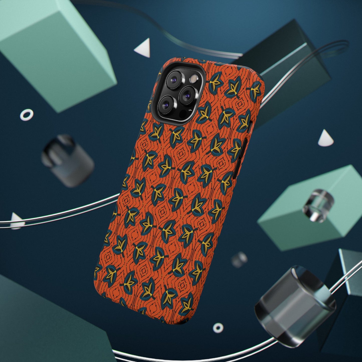 African Ankara Print Impact-Resistant Phone Case - Fans