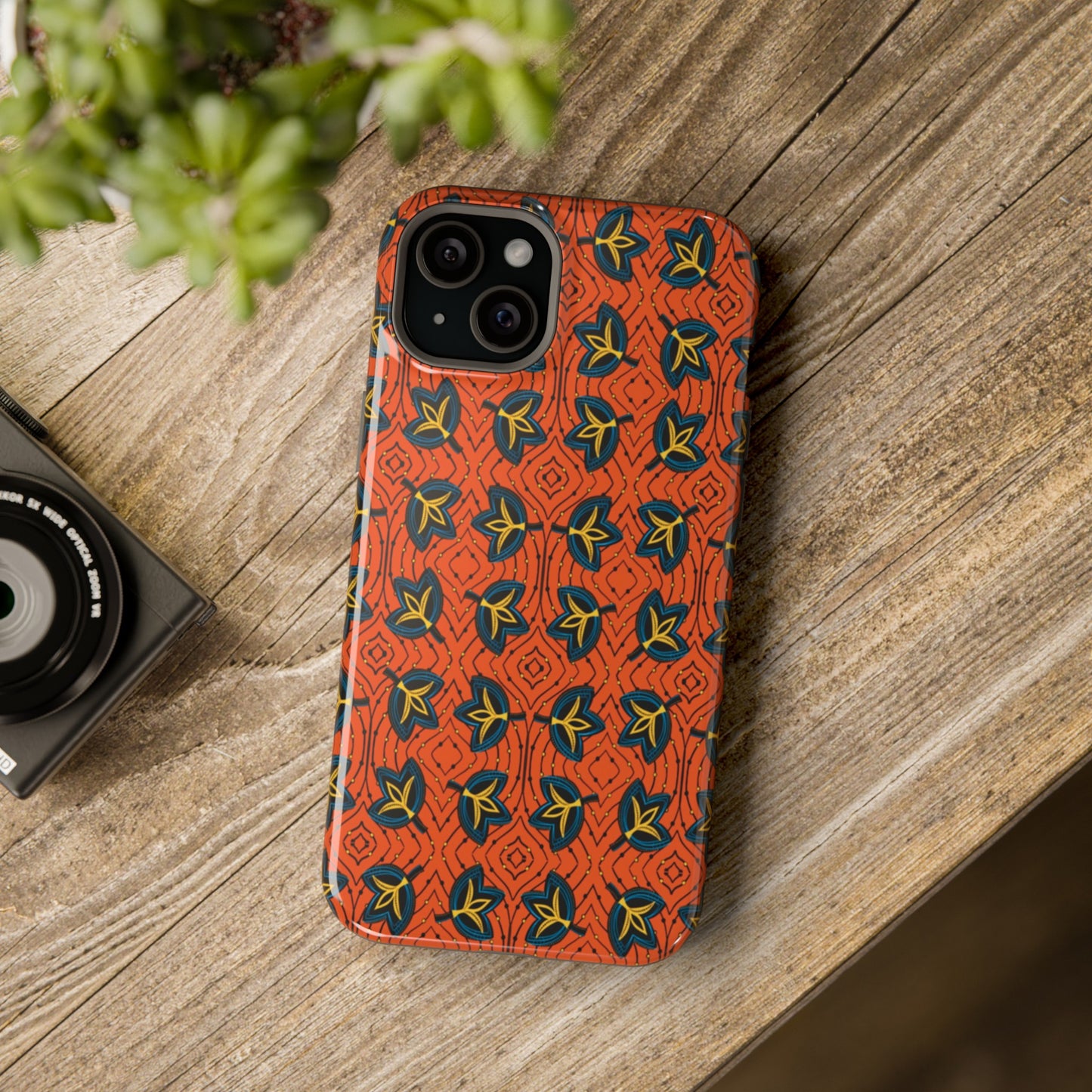 African Ankara Print Impact-Resistant Phone Case - Fans