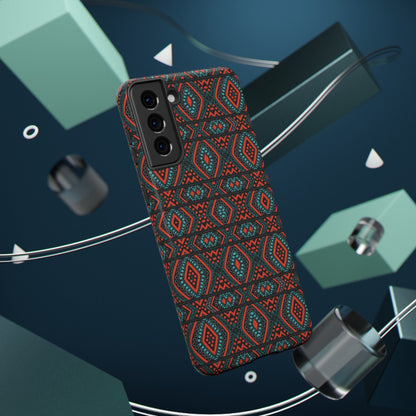 African Ankara Print Impact-Resistant Phone Case - Diamonds - Pounded Yam Productions
