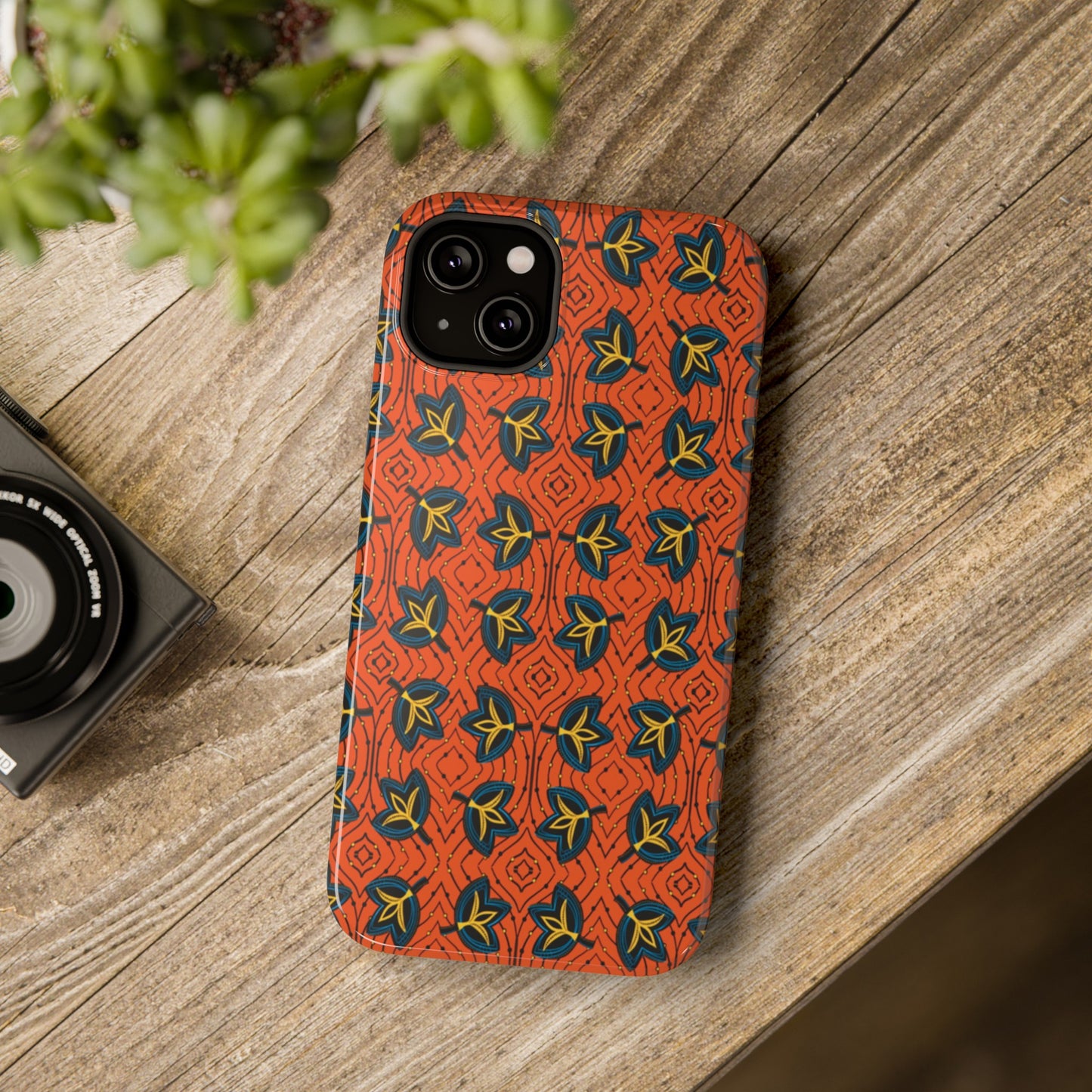 African Ankara Print Impact-Resistant Phone Case - Fans