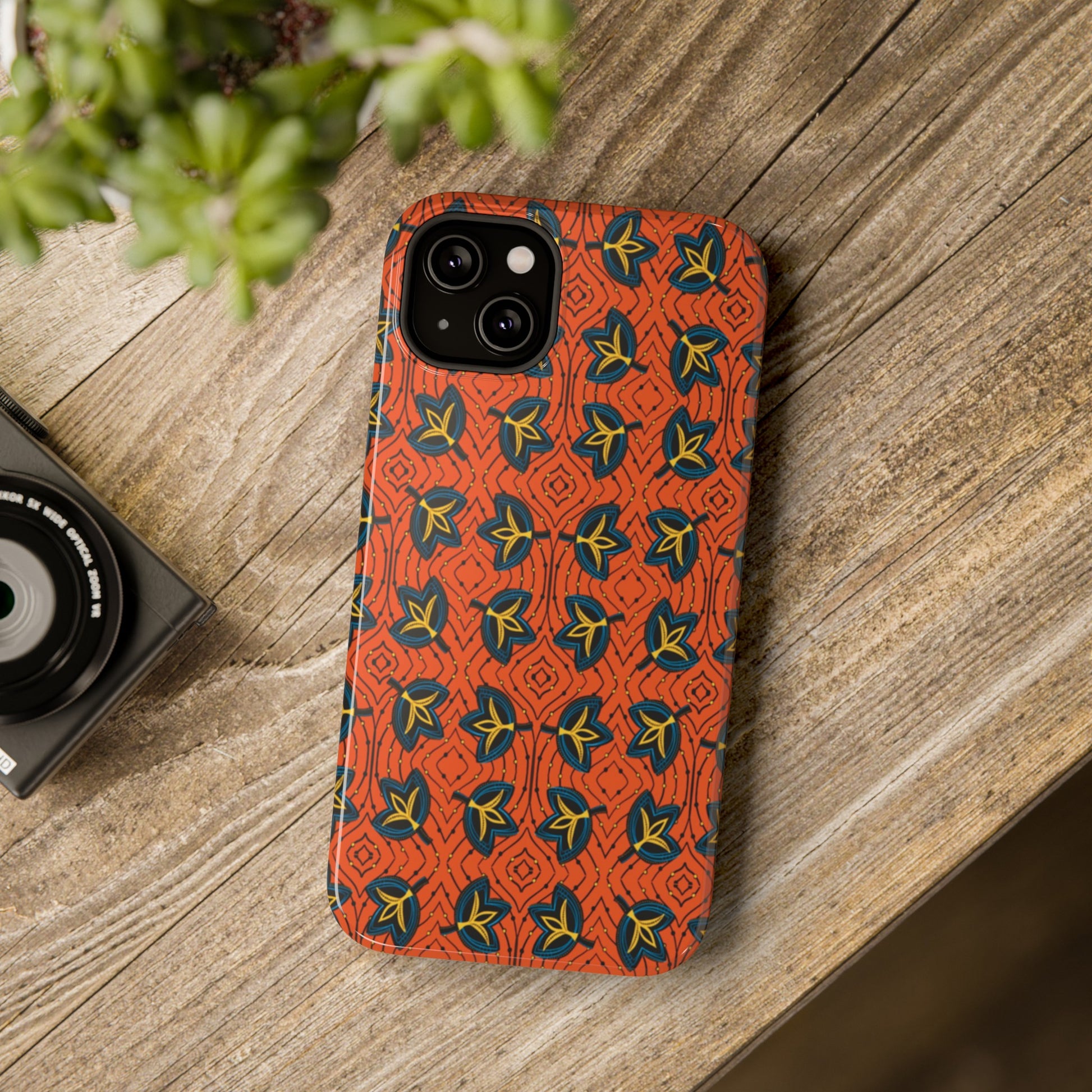 African Ankara Print Impact-Resistant Phone Case - Fans - Pounded Yam Productions