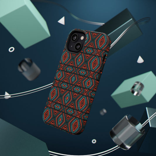 African Ankara Print Impact-Resistant Phone Case - Diamonds - Pounded Yam Productions
