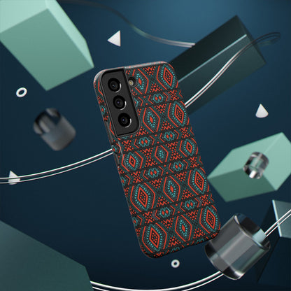 African Ankara Print Impact-Resistant Phone Case - Diamonds - Pounded Yam Productions