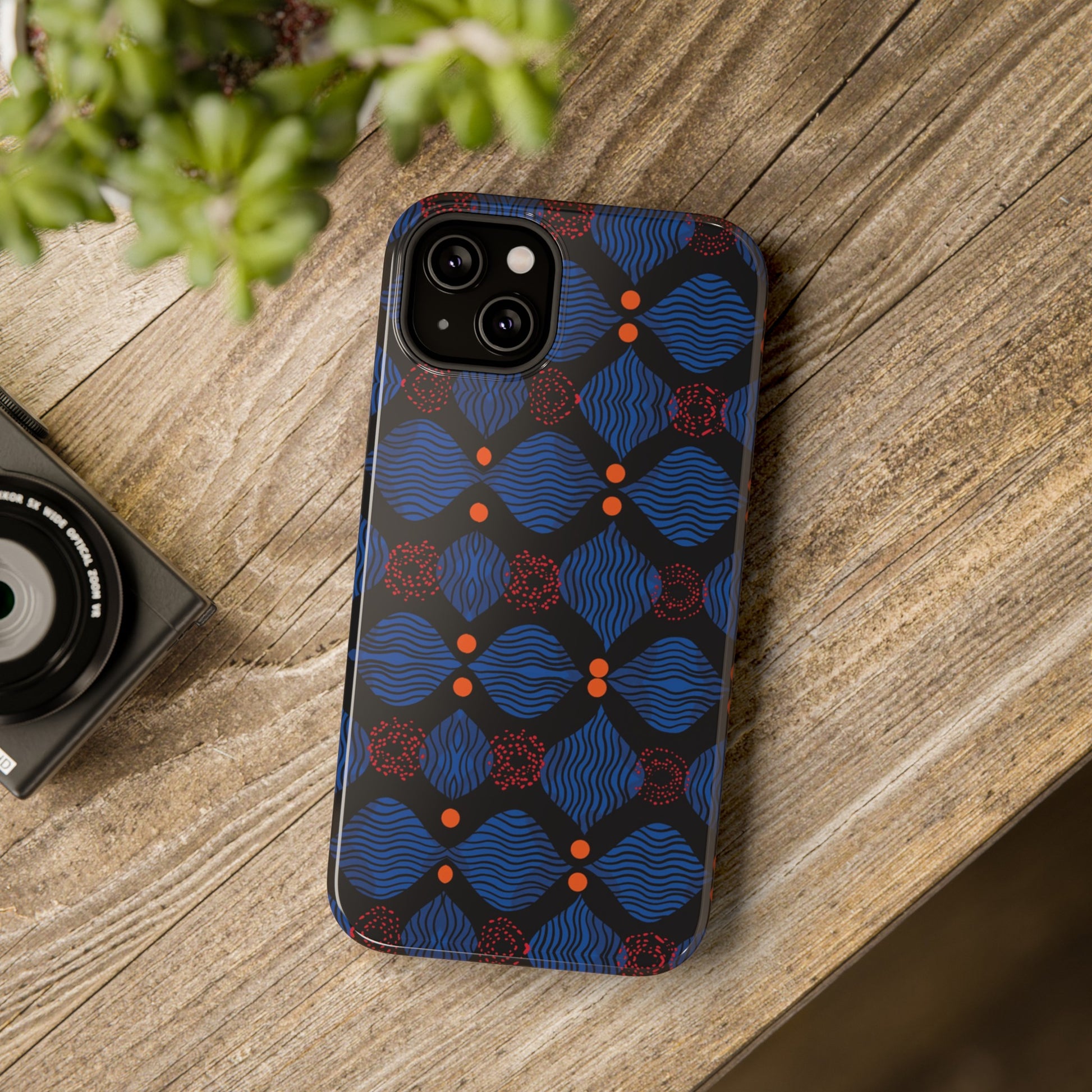 African Ankara Print Impact-Resistant Phone Case - X - Pounded Yam Productions
